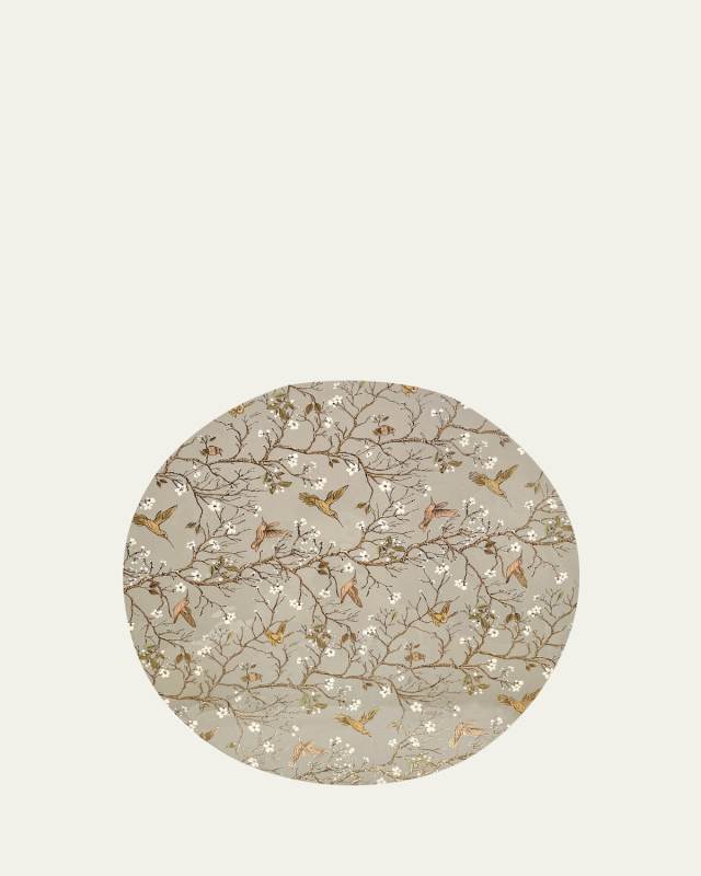 Elegant Hummingbird Lacquered Placemat